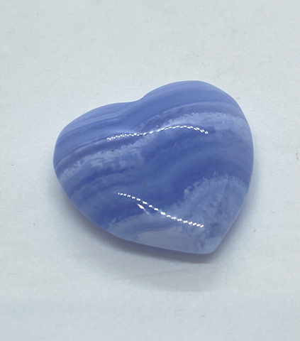 BLUE LACE AGATE HEART TUMBLE P207