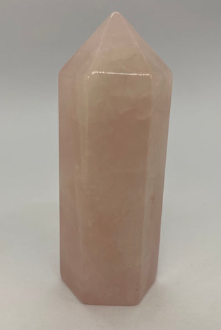 ROSE QUARTZ CRYSTAL 6 SIDED POINT GENERATOR P110